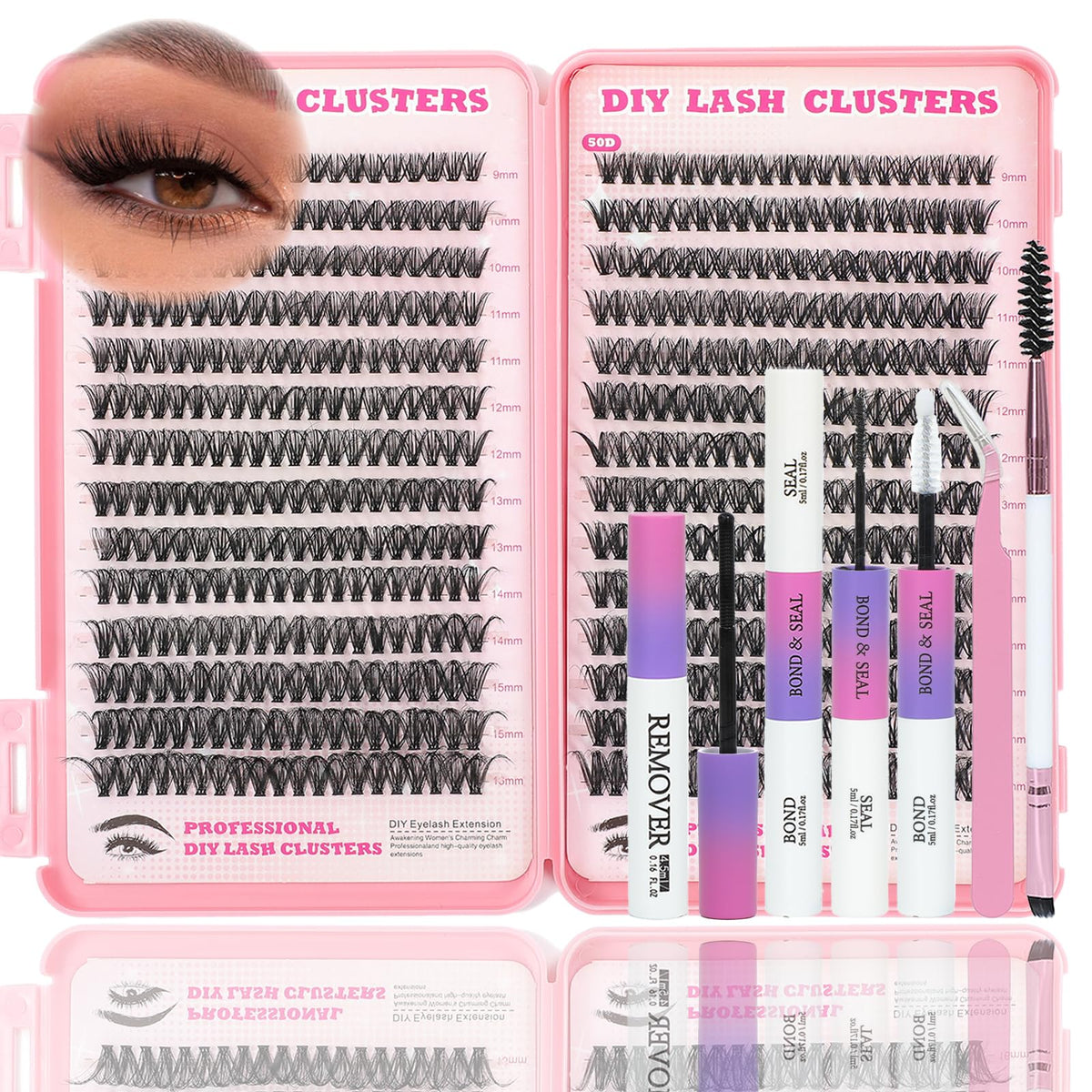 ISTGIFT Lash Clusters Kit contents offer diverse densities for customizable daily looks
