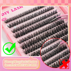 ISTGIFT D curl lash clusters for a lifted, open-eye look.