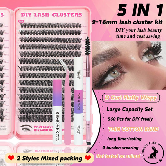 ISTGIFT Lash Clusters Kit fiber texture resembles natural lashes for a soft finish