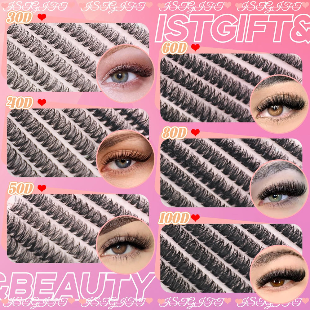 ISTGIFT fluffy wispy lashes for soft, natural-looking volume.