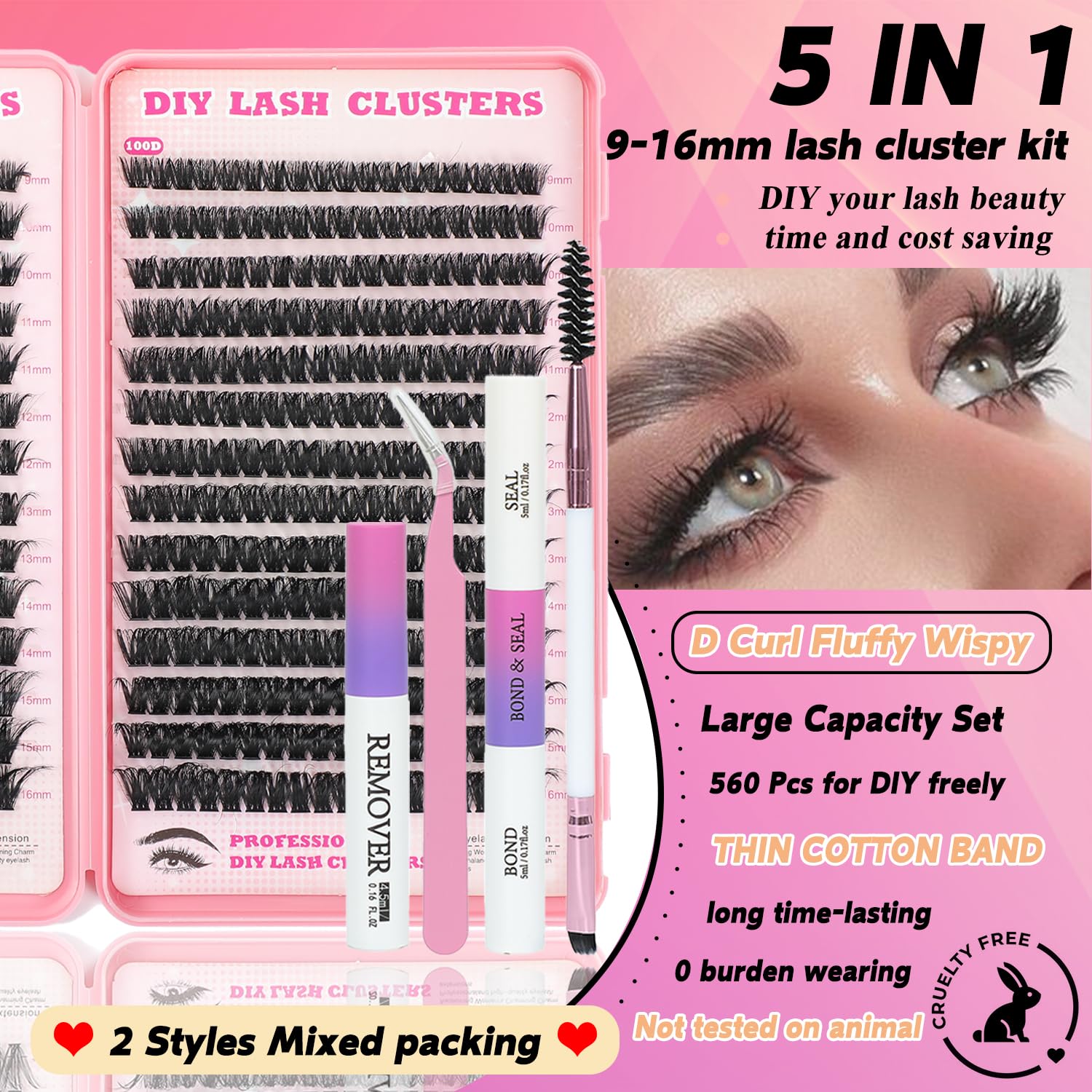 ISTGIFT length variety 9-16mm D curl clusters for natural to dramatic looks
