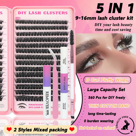 ISTGIFT length variety 9-16mm D curl clusters for natural to dramatic looks