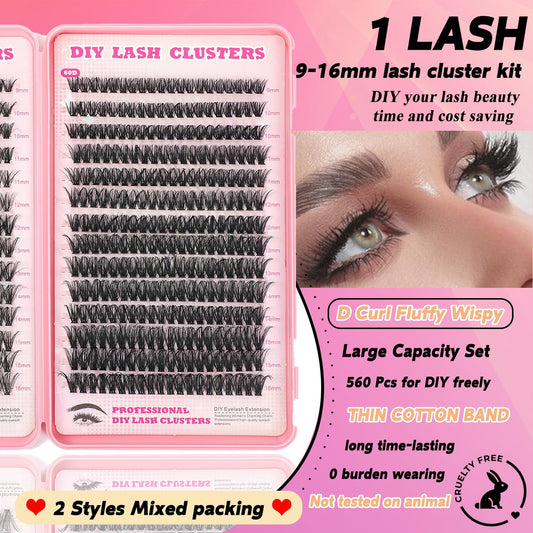 ISTGIFT Lash Clusters Kit tools tweezer brush for easy DIY application