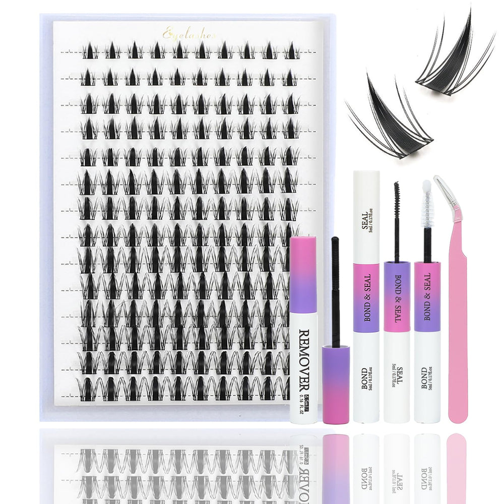 ISTGIFT Manga Lash Clusters Kit D Curl close-up showing fluffy, natural-looking lashes