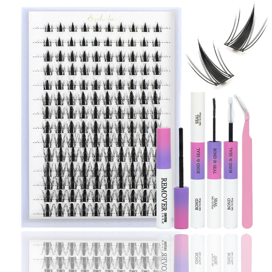 ISTGIFT Manga Lash Clusters Kit D Curl close-up showing fluffy, natural-looking lashes