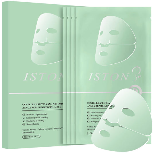 ISTON Overnight Hydrogel Mask packaging on display, highlighting deep hydration potential.