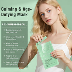 ISTON Overnight Hydrogel Mask removed sheet reveals refreshed, hydrated skin.