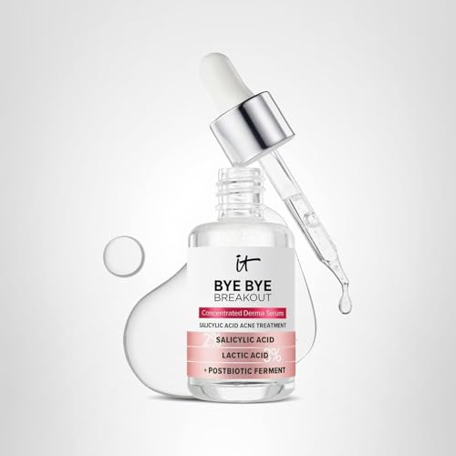 IT Cosmetics Bye Bye Breakout serum nighttime routine with moisturizer