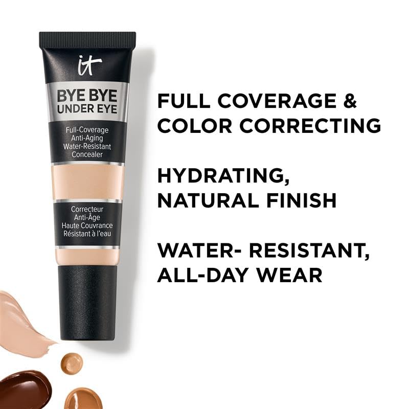 Creamy texture close-up of IT Cosmetics concealer for smooth blending.