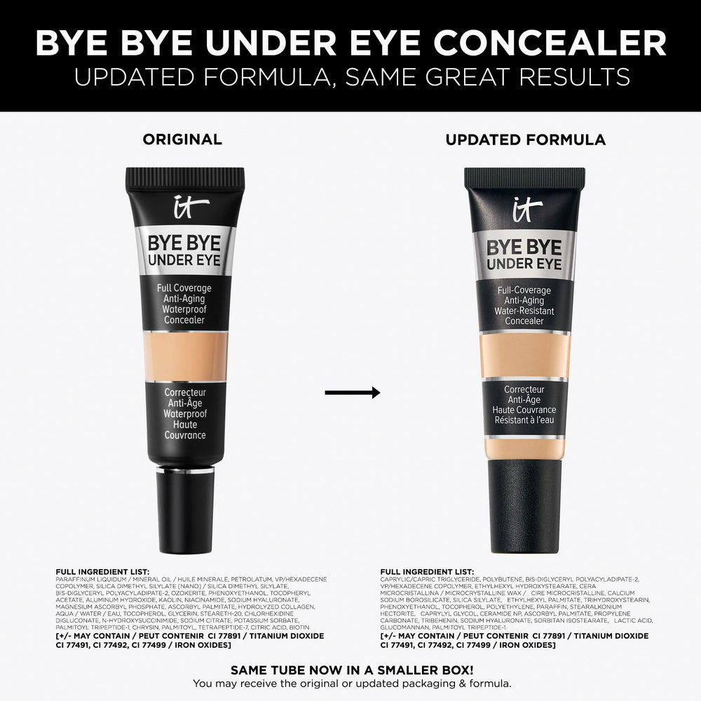IT Cosmetics formula enriched with ceramides, peptides, hyaluronic acid, and vitamin E.