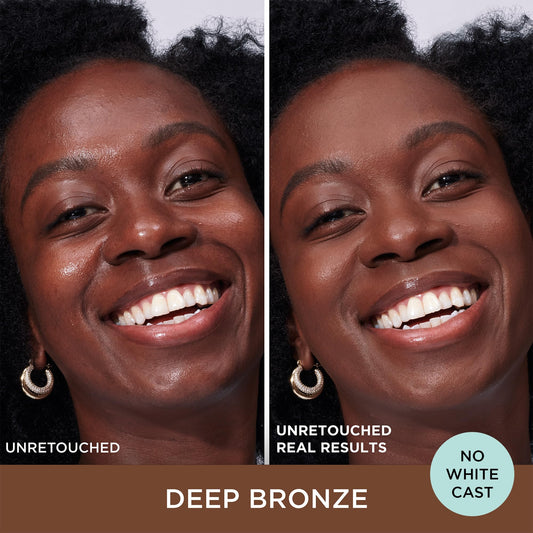 IT Cosmetics CC+ Natural Matte swatches on skin showing color correction