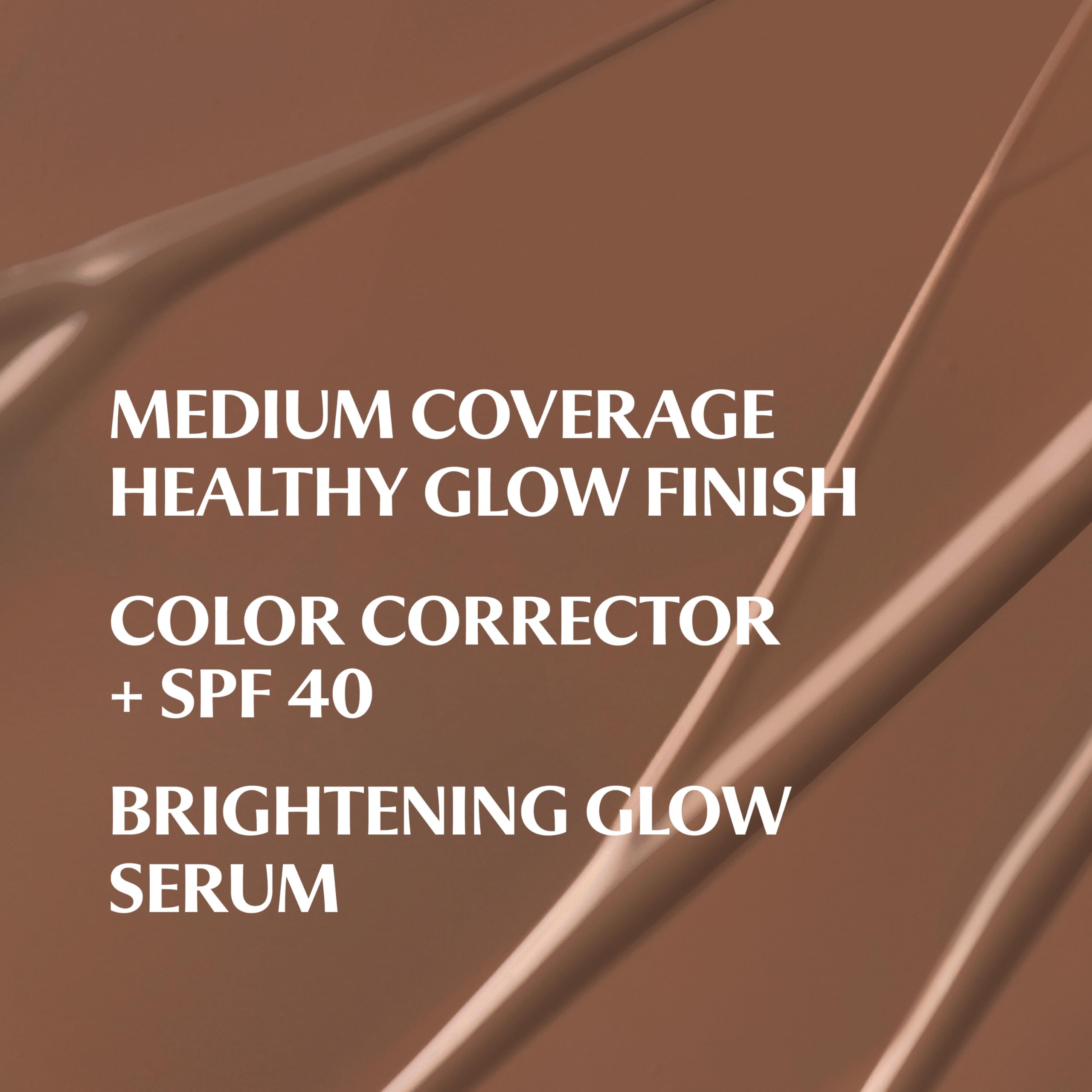 IT Cosmetics CC+ Nude Glow Deep Bronze texture swirl demonstrates lightweight, blendable formula.