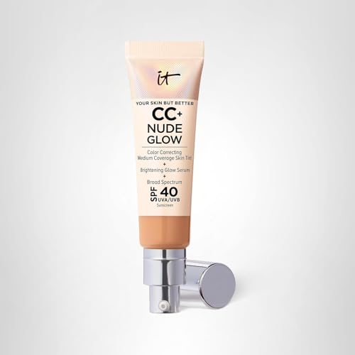 IT Cosmetics CC+ Nude Glow with sunscreen and glow serum benefits.