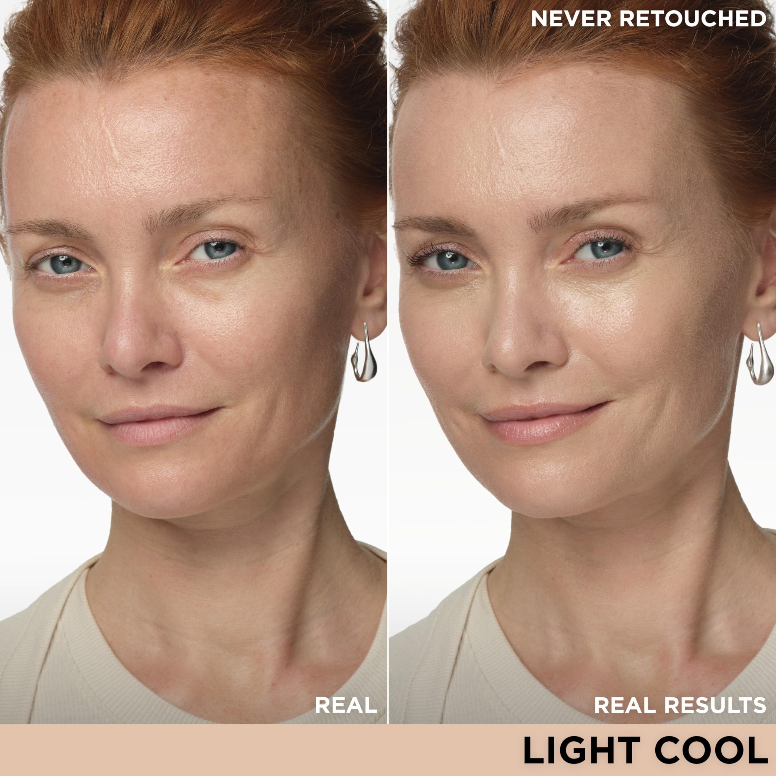 IT Cosmetics CC+ Nude Glow Light Cool swatches showing natural, dewy finish