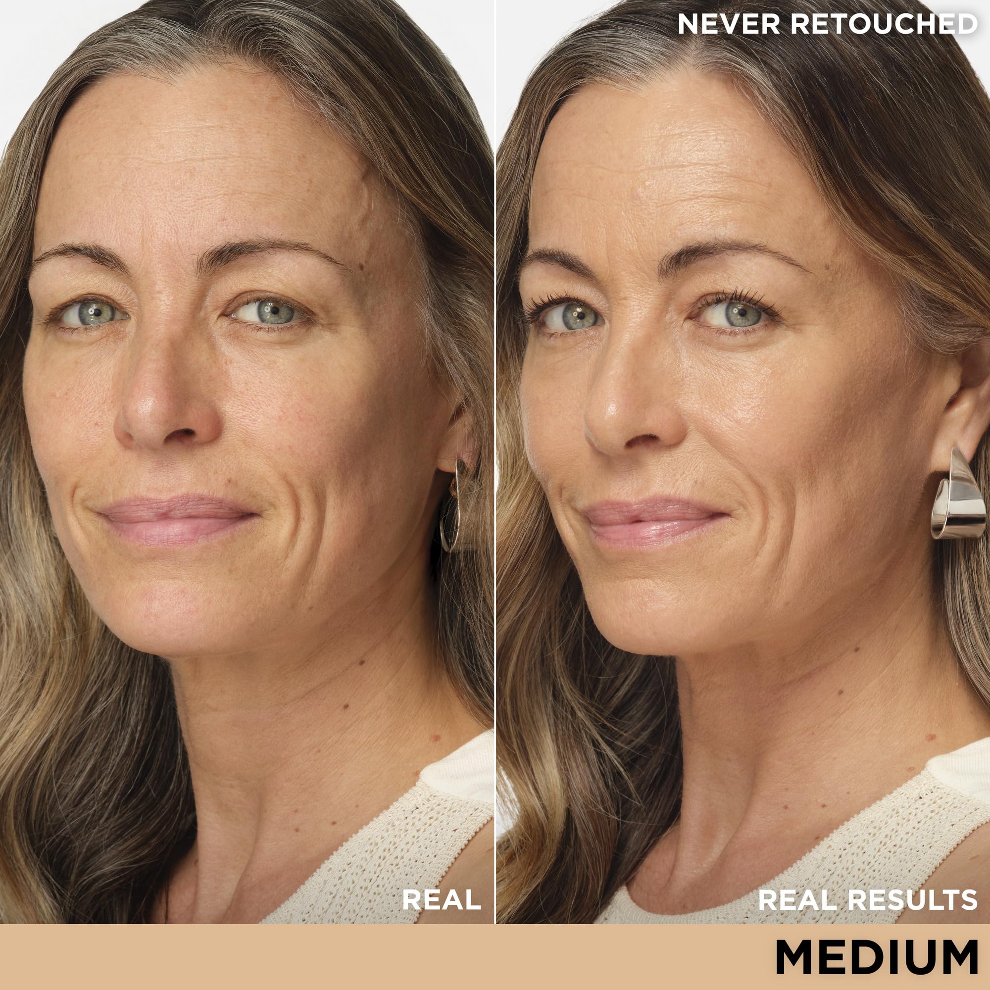 IT Cosmetics CC+ Nude Glow Medium swatches reveal seamless shade match and light-to-medium coverage.