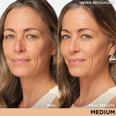 IT Cosmetics CC+ Nude Glow Medium swatches reveal seamless shade match and light-to-medium coverage.