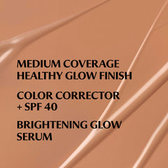Close-up texture of IT Cosmetics Nude Glow on skin.