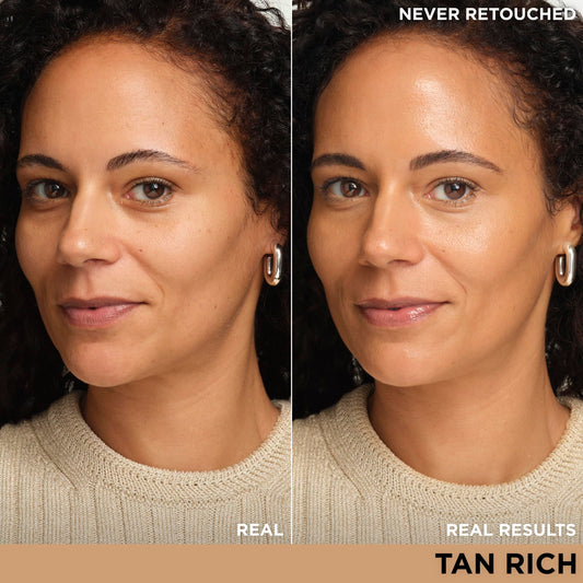 IT Cosmetics CC+ Nude Glow Tan Rich SPF 40 cap highlights sun protection and glow.