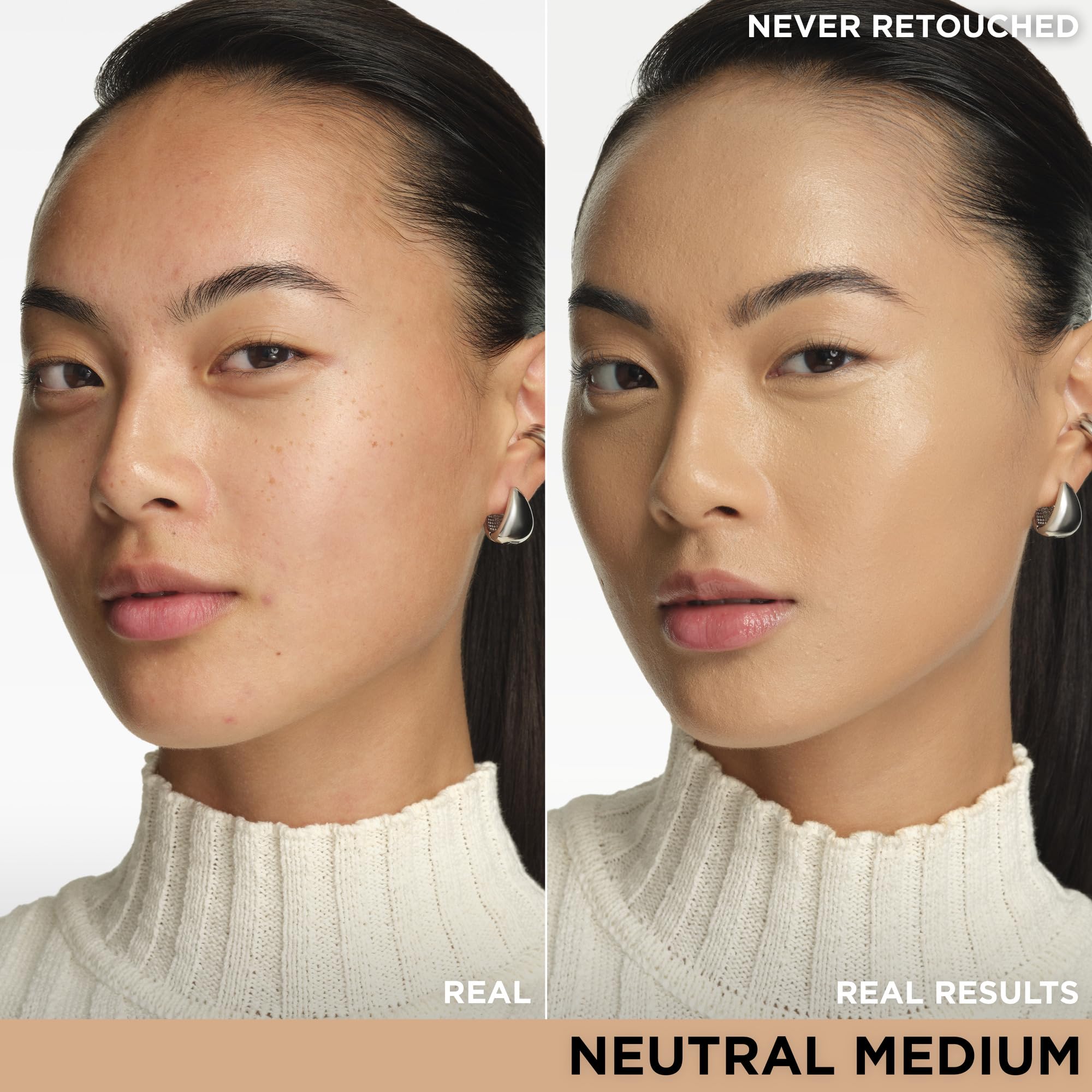 Neutral Medium swatch showing shade match and coverage from IT Cosmetics CC+ Cream