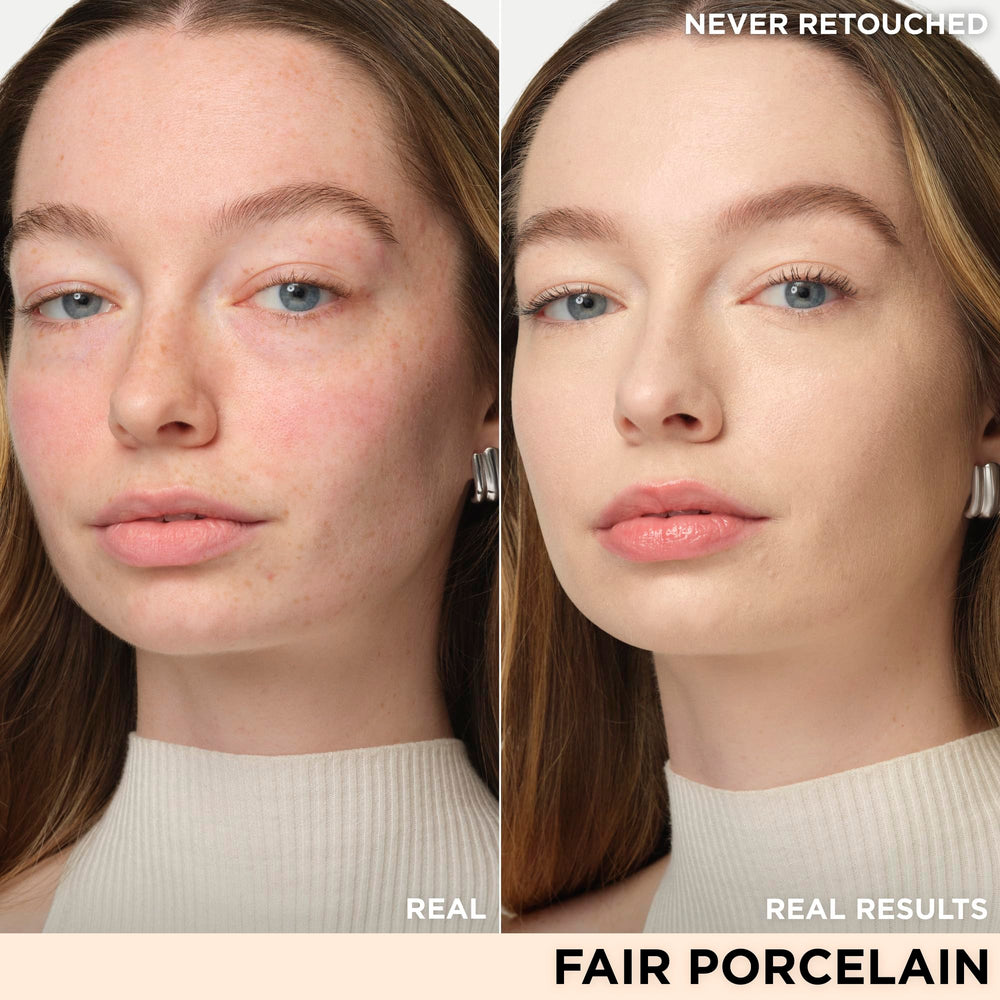 Close-up of CC+ Cream texture showing creamy, buildable coverage.