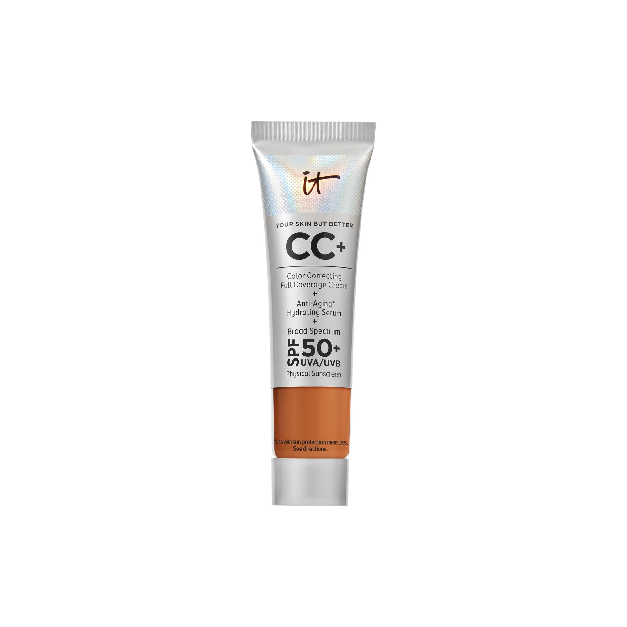 IT Cosmetics CC+ Cream travel tube ready for on-the-go coverage.