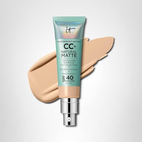 IT Cosmetics CC+ Natural Matte Light skin finish with balanced, natural look.