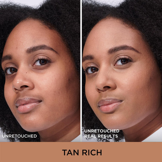 IT Cosmetics CC+ Natural Matte Tan Rich swatch shows rich color and easy blending for a natural finish.