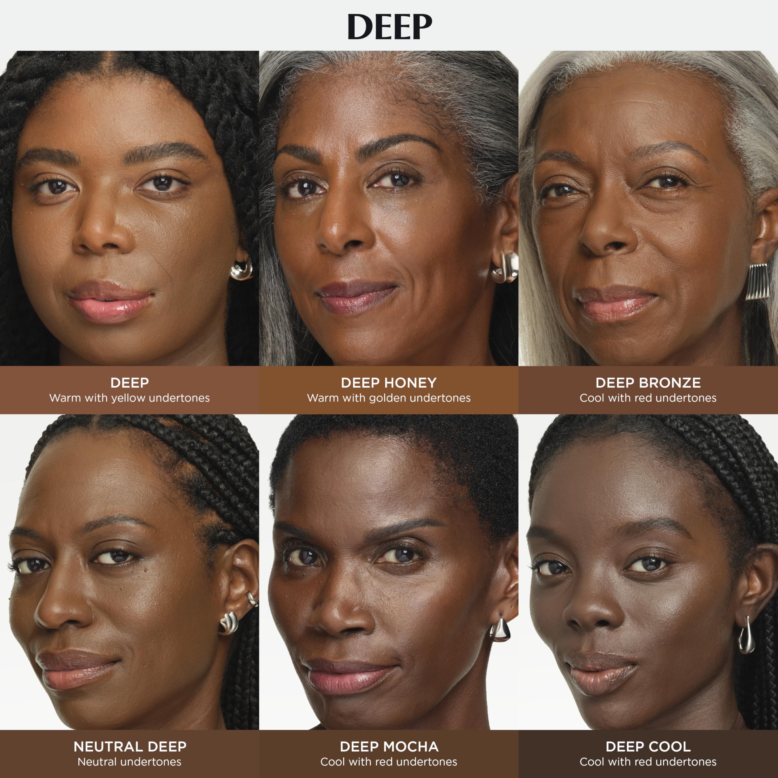 Close look at IT Cosmetics CC+ Cream Travel Deep Mocha shade swatch on jawline