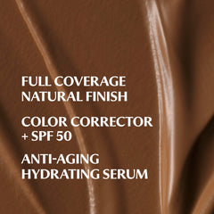Swatch on skin of IT Cosmetics CC+ Cream Travel Deep Mocha showing natural coverage