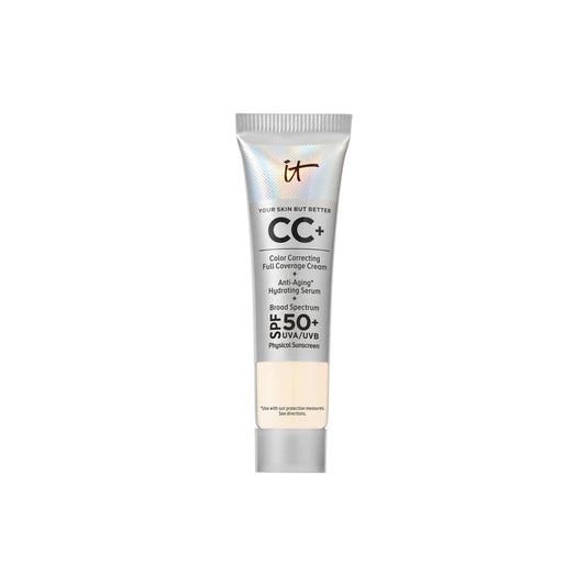 IT Cosmetics CC+ Cream Travel packaging for Fair Ivory on display