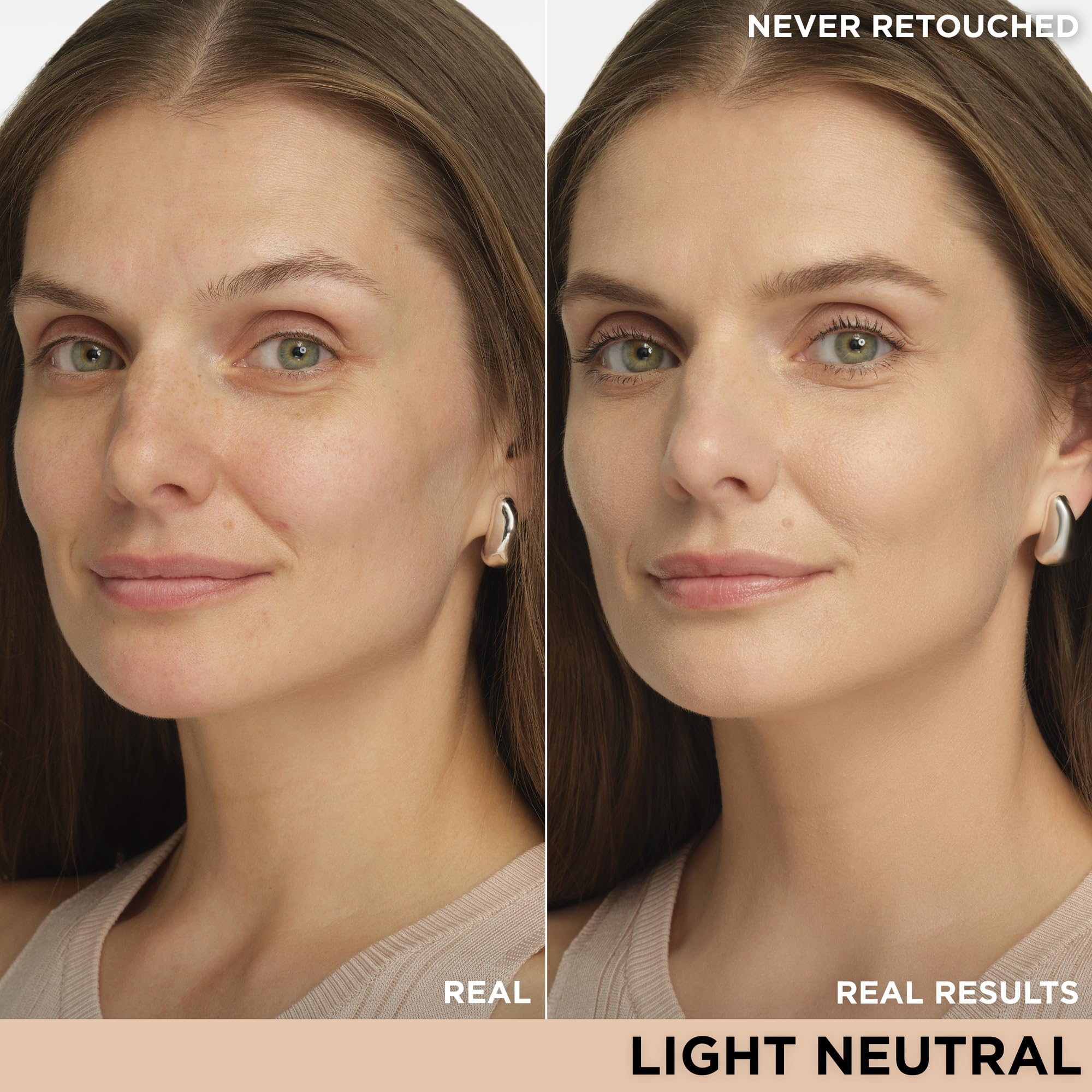 IT Cosmetics CC+ Cream Travel swatch in Light Neutral showing natural coverage