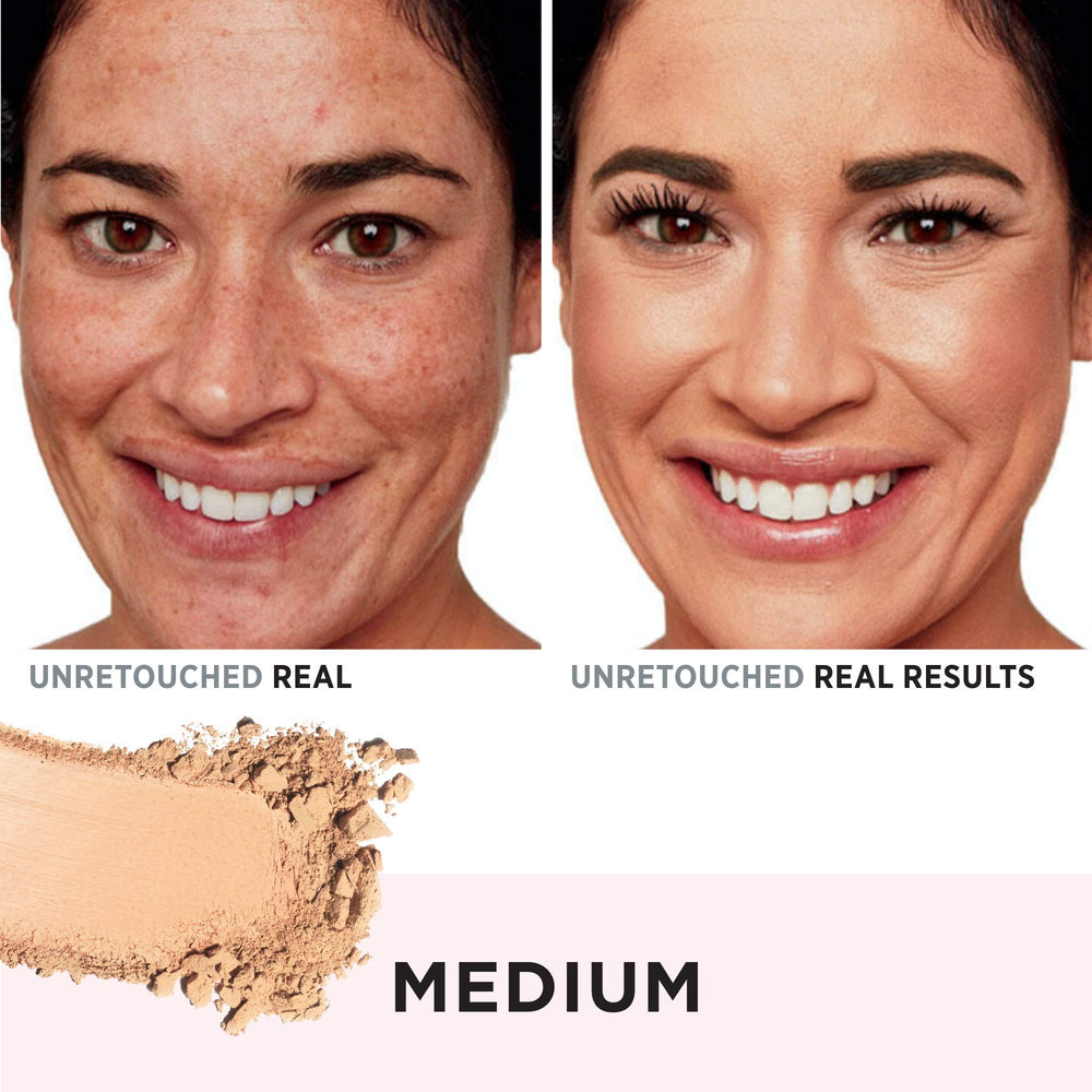 IT Cosmetics CC+ Airbrush Powder application with the included brush delivers easy, blendable coverage.