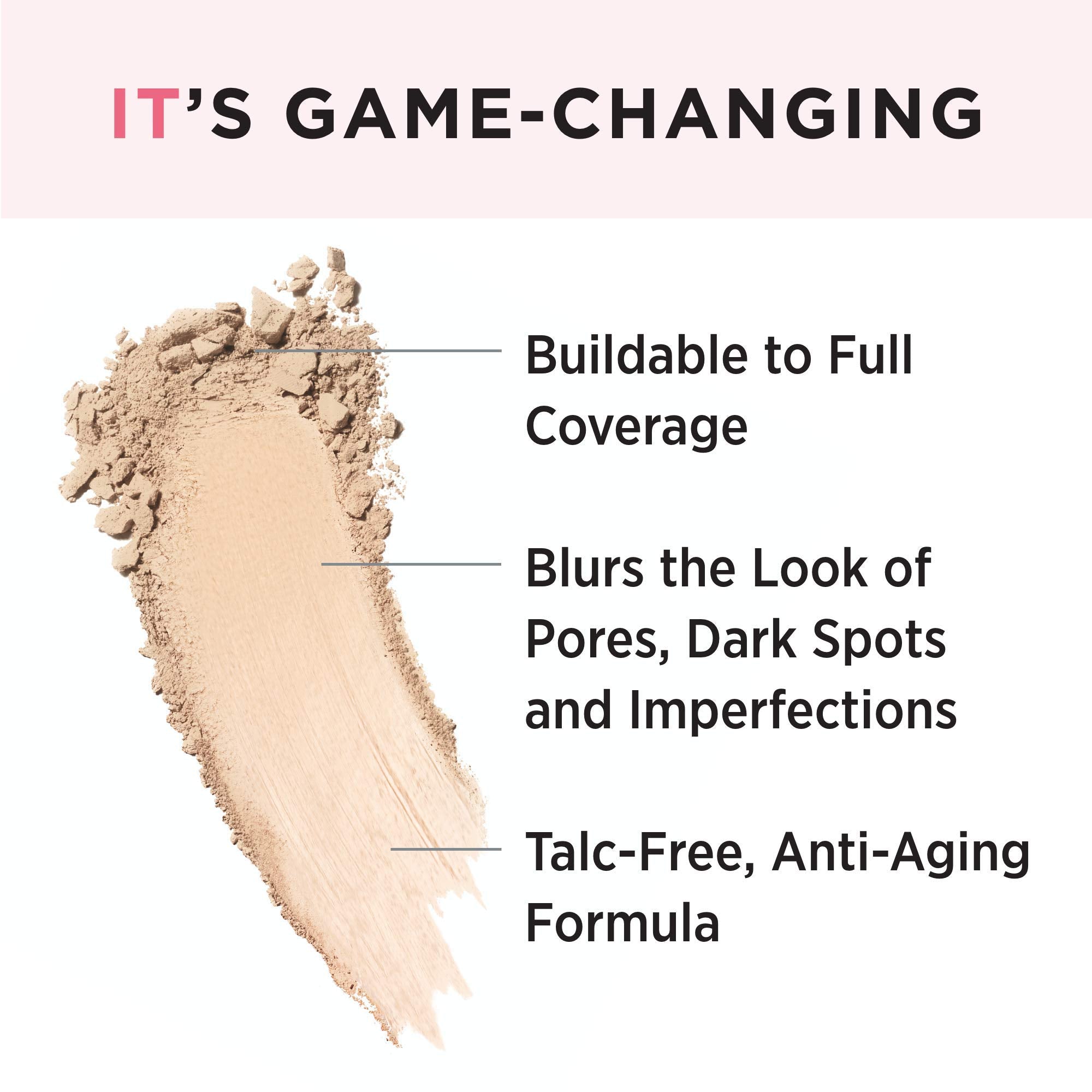 IT Cosmetics CC+ Airbrush Powder Light brush-application enables quick, buildable coverage