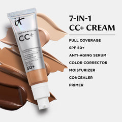Buildable CC+ Cream delivers customizable coverage from light to full.