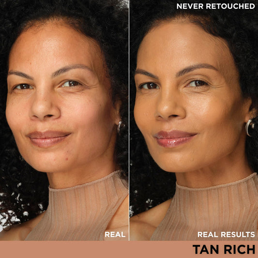 IT Cosmetics CC+ Cream Tan Rich swirl on hand shows blended shade.