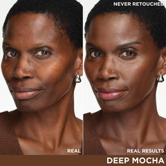 CC+ Deep Mocha swirls on skin for natural-looking coverage.