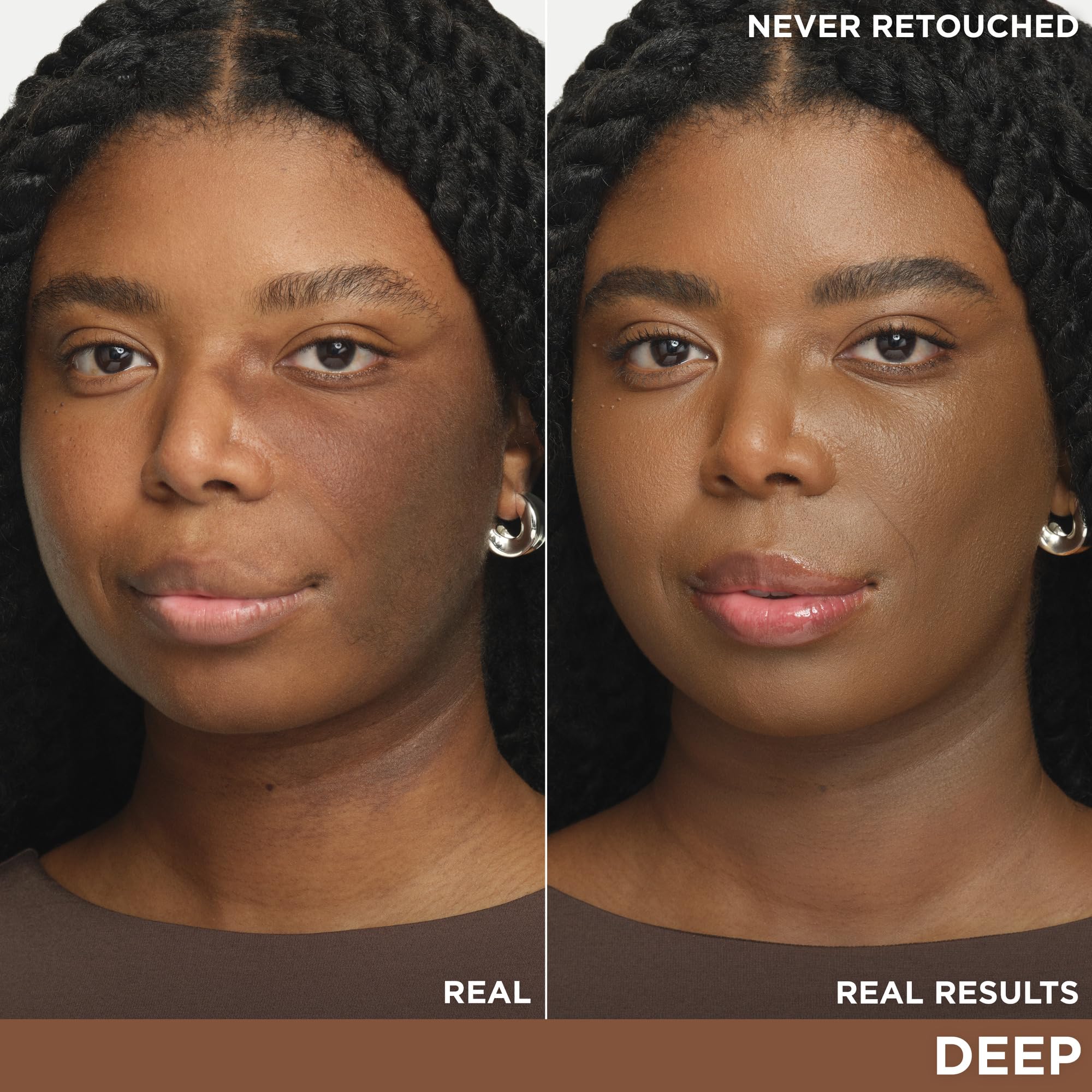 IT Cosmetics CC+ deep swatch on skin for precise shade matching