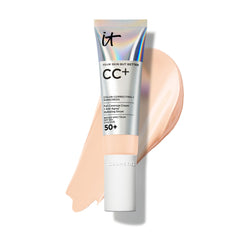 It Cosmetics CC+ Cream Fair Beige bottle ready for easy, even coverage and SPF 50+.