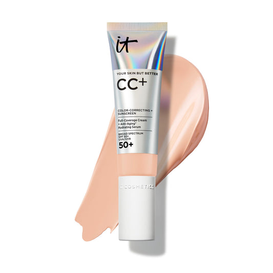IT Cosmetics CC+ Cream Light Cool bottle front for natural, buildable coverage