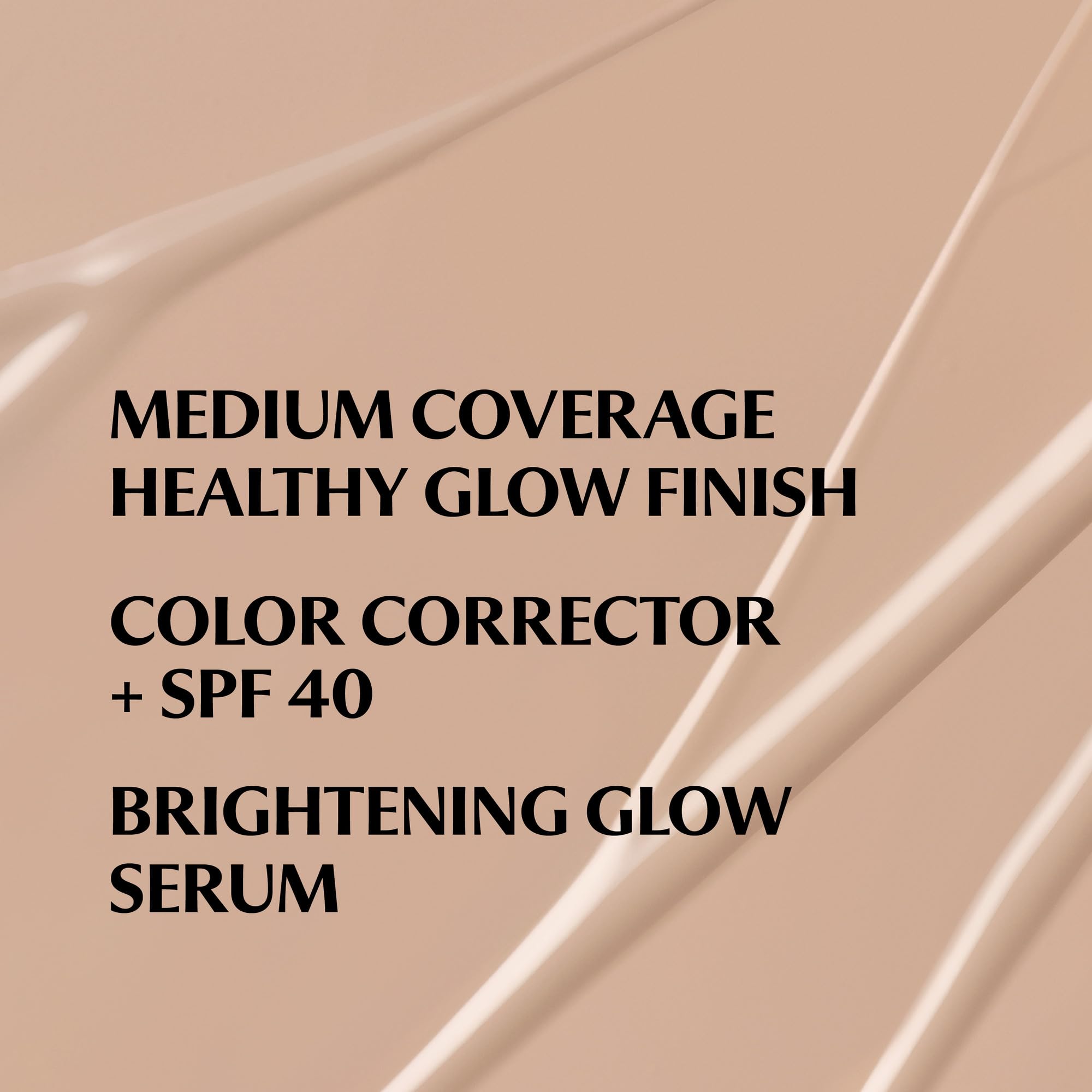 Swatch of IT Cosmetics CC+ Nude Glow in medium cool for even, luminous finish.