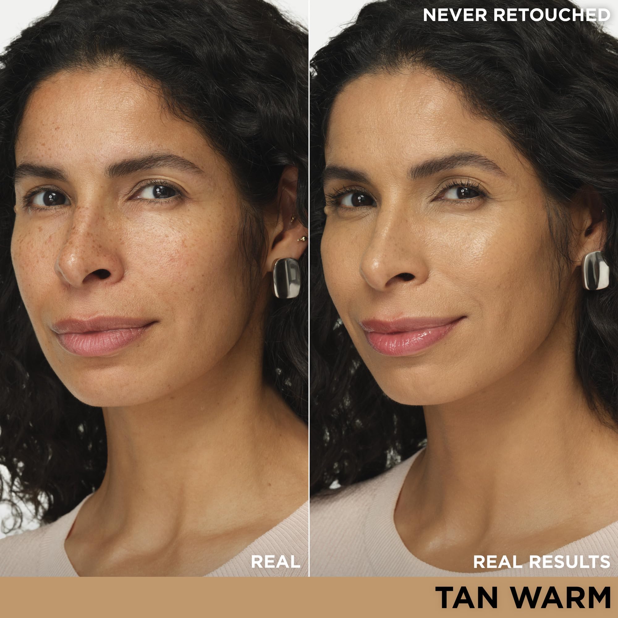 IT Cosmetics CC+ Cream Tan Warm texture swirl demonstrates blendable, skin-like finish