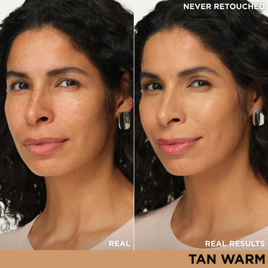 IT Cosmetics CC+ Cream Tan Warm texture swirl demonstrates blendable, skin-like finish