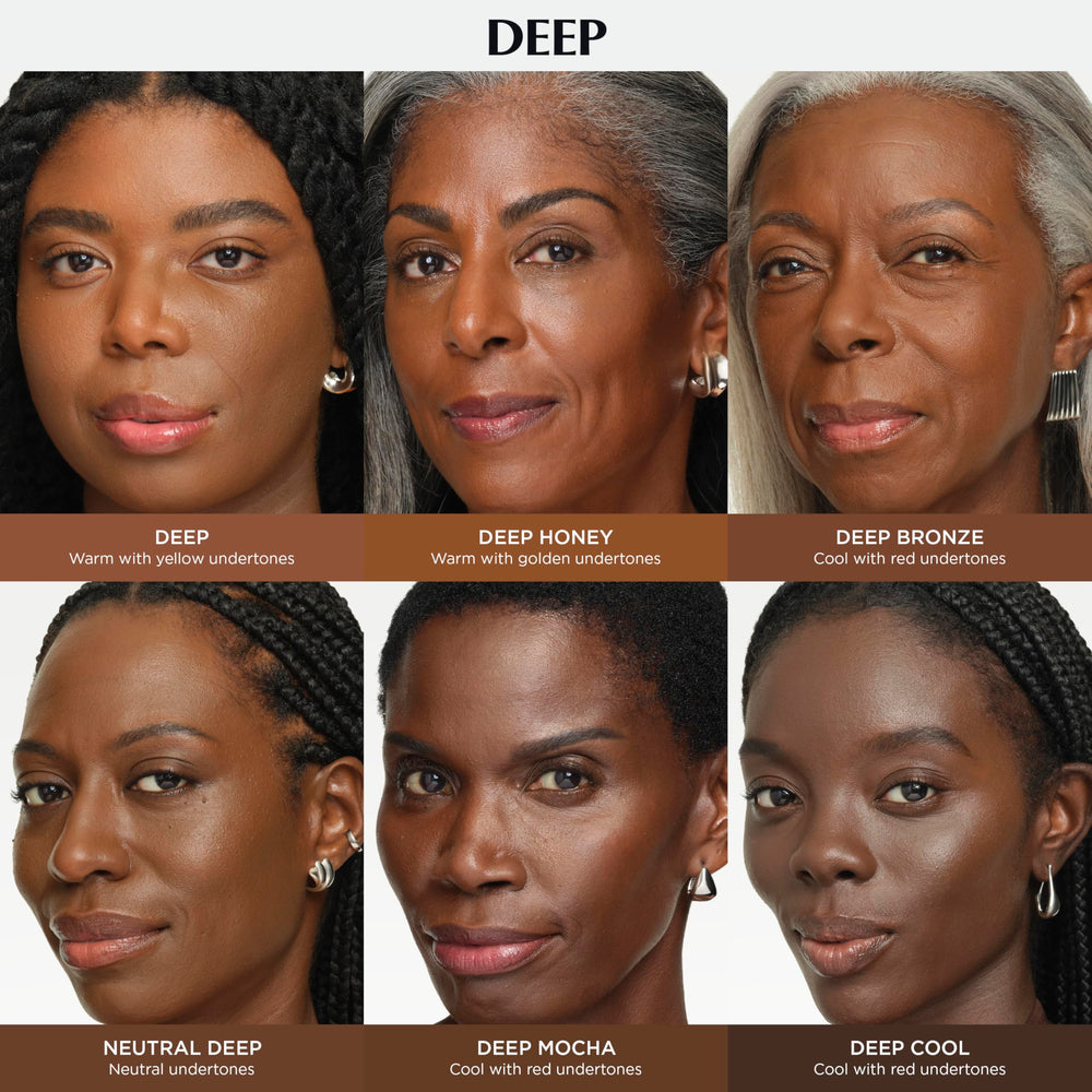 Blended with brush on skin showing seamless coverage and blend