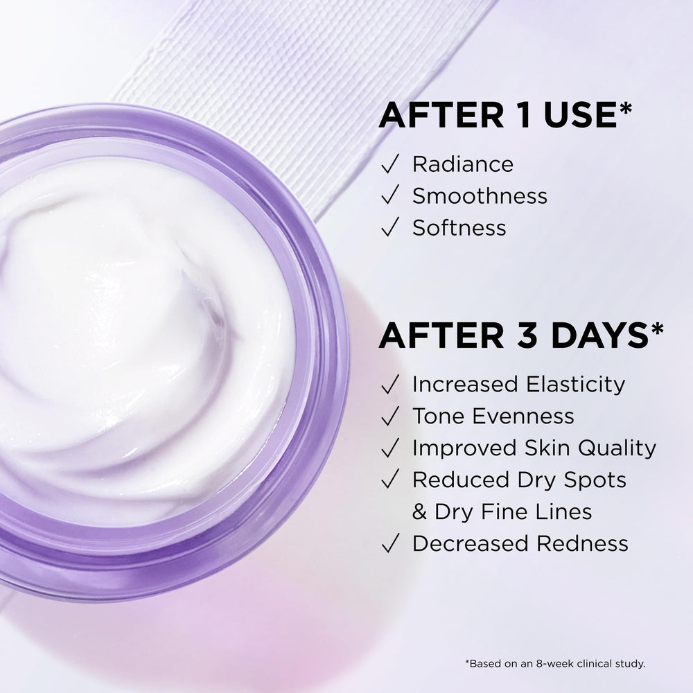 Confidence in a Cream Barrier Boost cream swirl highlights a light texture for daily use.