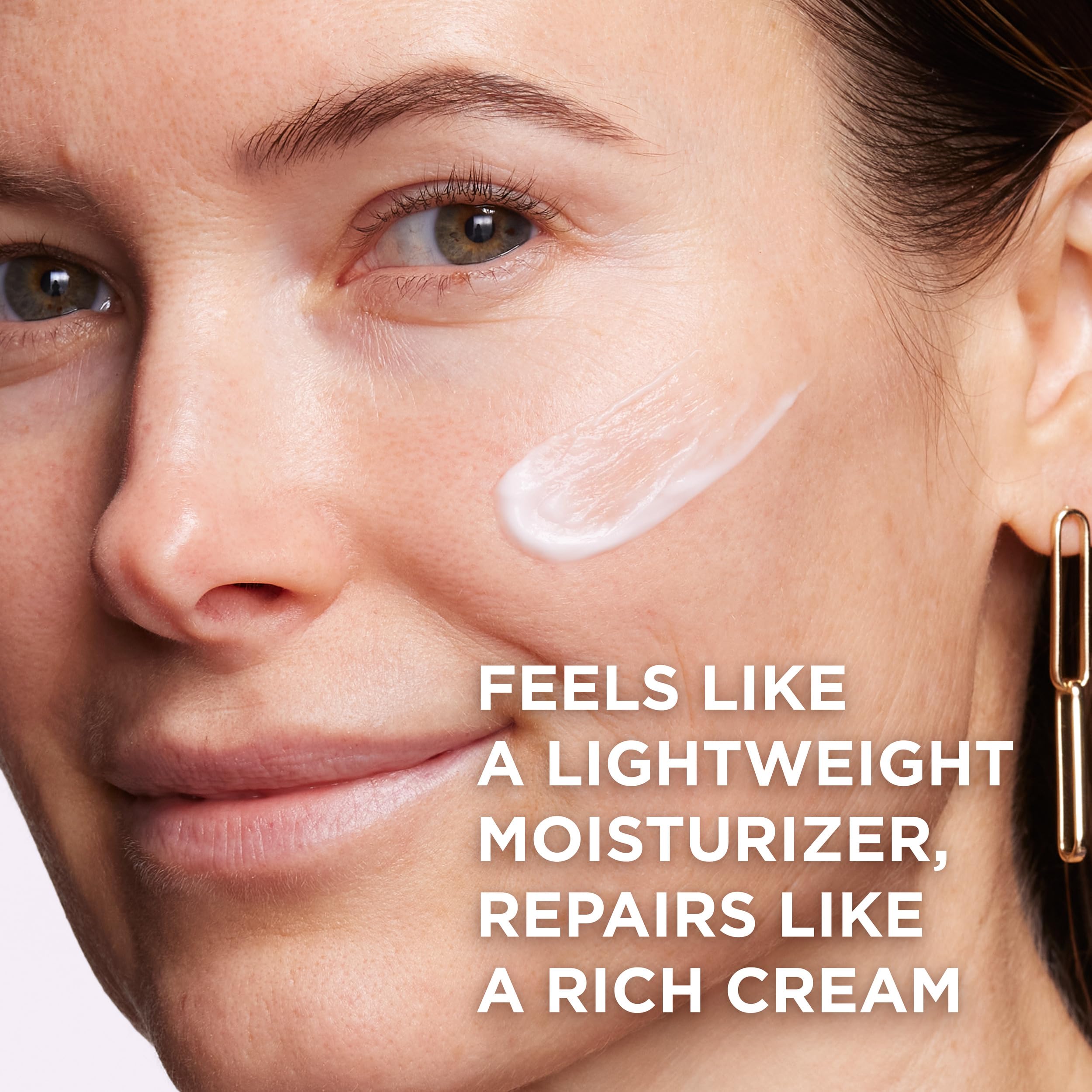 Texture close-up reveals a silky, non-greasy finish for confident layering.
