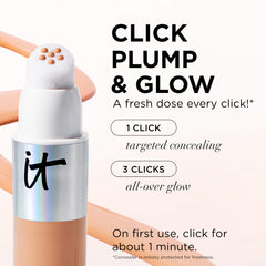 IT Cosmetics Do It All Radiant Concealer creamy texture on skin closeup.