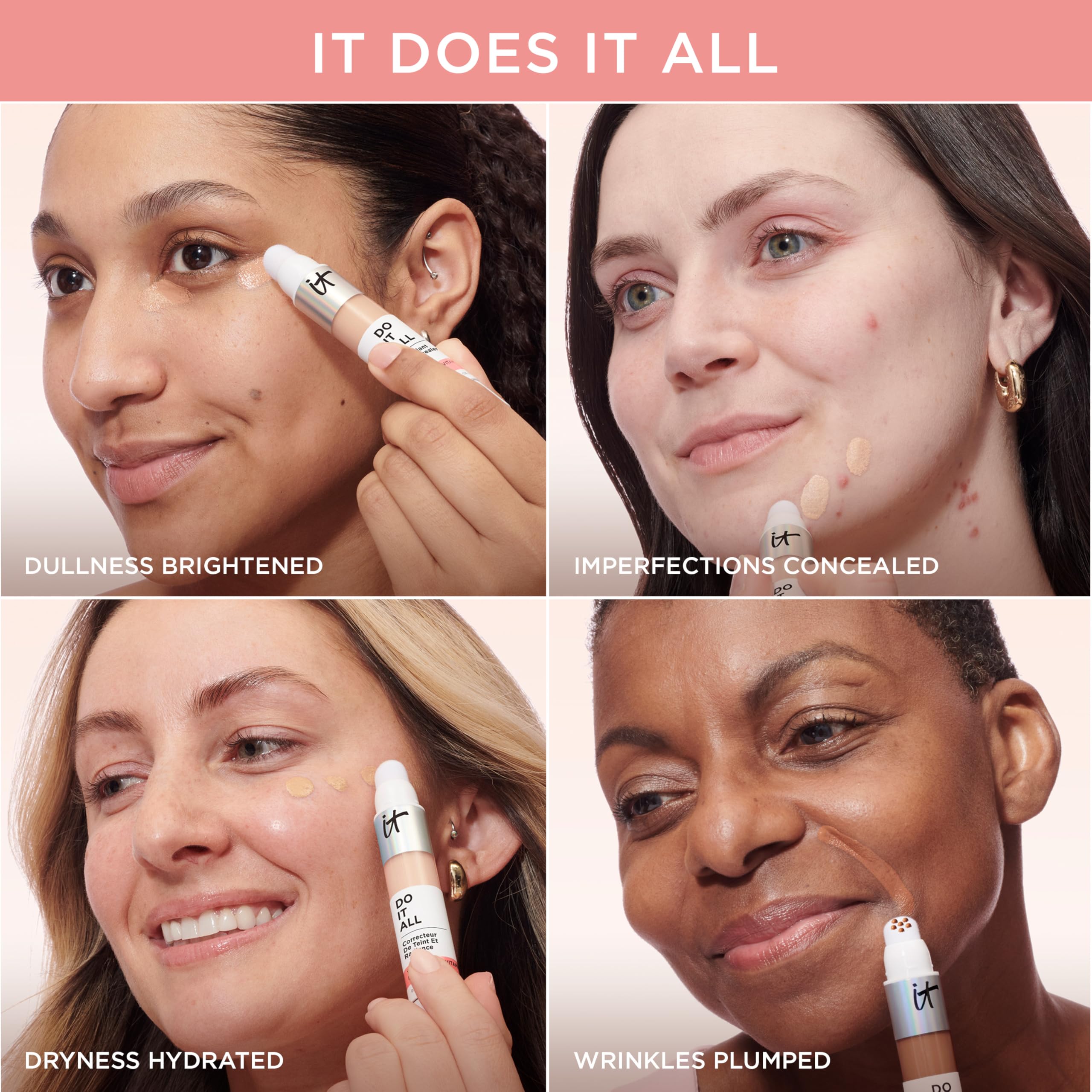 IT Cosmetics Do It All Radiant Concealer vegan fragrance-free label visible.