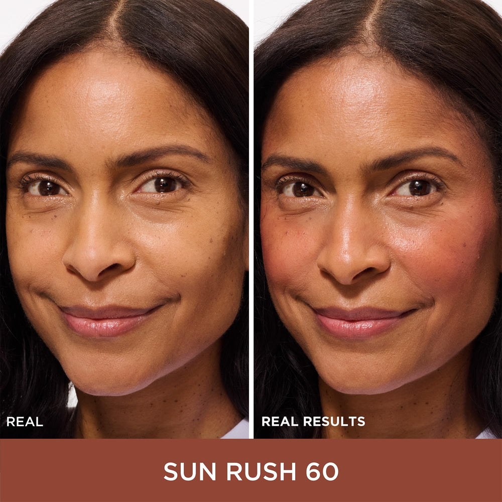 IT Cosmetics Do It All Serum Color Balm Sun Rush on forehead and cheeks for dimensional glow.