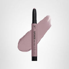 IT Cosmetics Superhero No-Tug Mighty Mauve packaging shown for travel-friendly use.