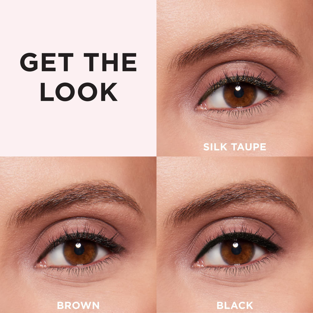 Close-up tip of IT Cosmetics eyeliner Brown highlights precise, gentle lining